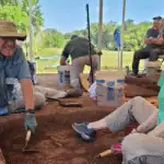 Expeditioners working in unit at the Home Farm