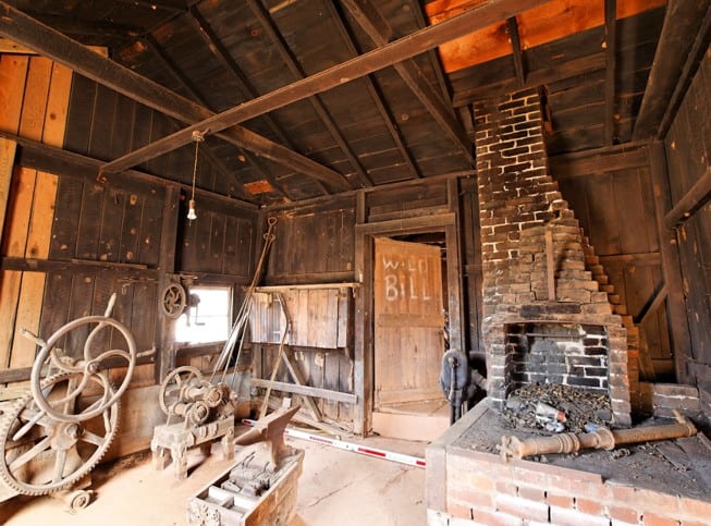 Interior of Montpelier Blacksmith shop