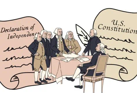 Declaration of Independence, founding fathers and U.S. Constitution