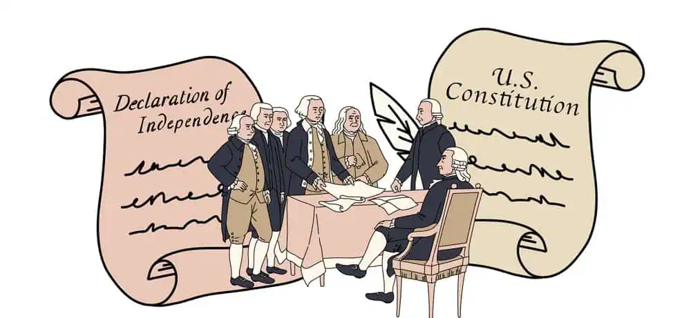 Declaration of Independence, founding fathers and U.S. Constitution